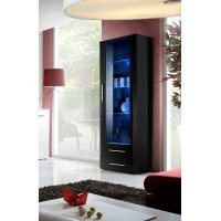 Vitrina NEO I 27 ZZ N1 Genarom AM Negru / Negru Lucios